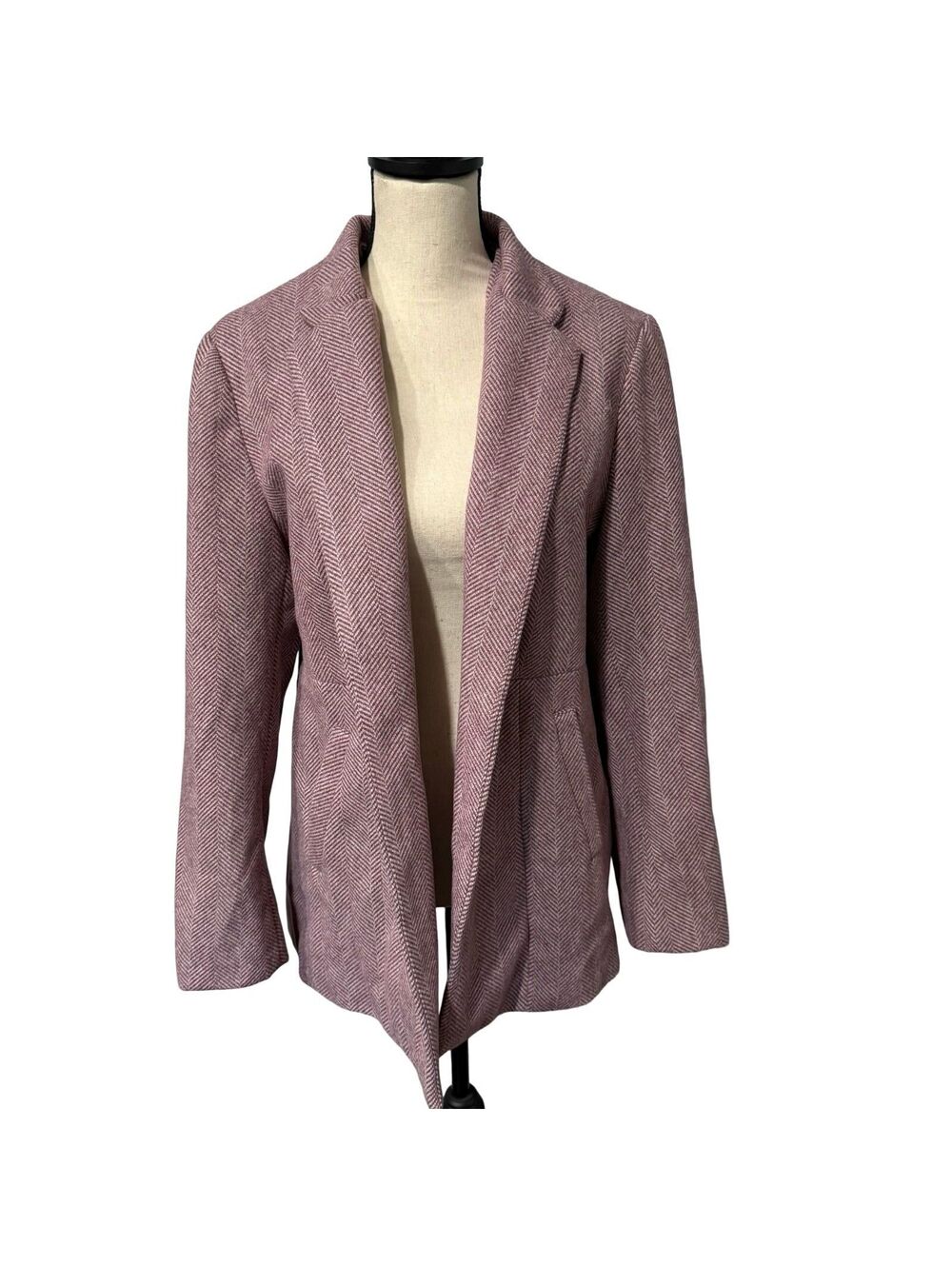 ChouYatou NWT Maroon & Cream Plaid Coat - Size L
